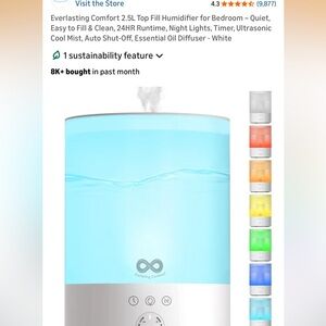 Everlasting Comfort Humidifier with LED Light